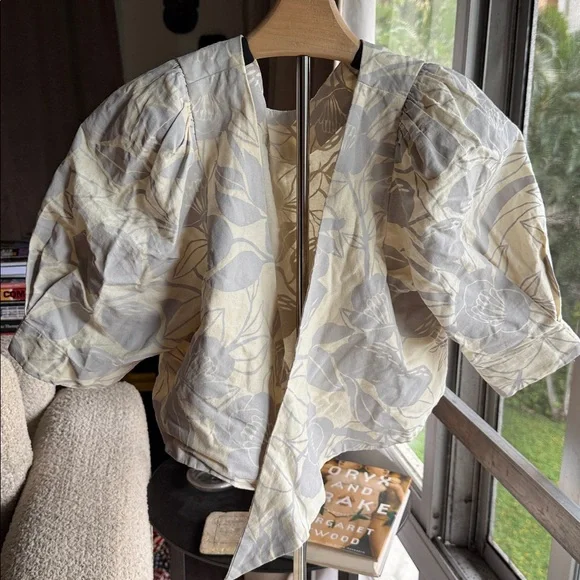 Farm Rio linen cropped top - Picture 11 of 12